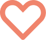 Heart outline on black background