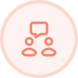 Two people talking icon