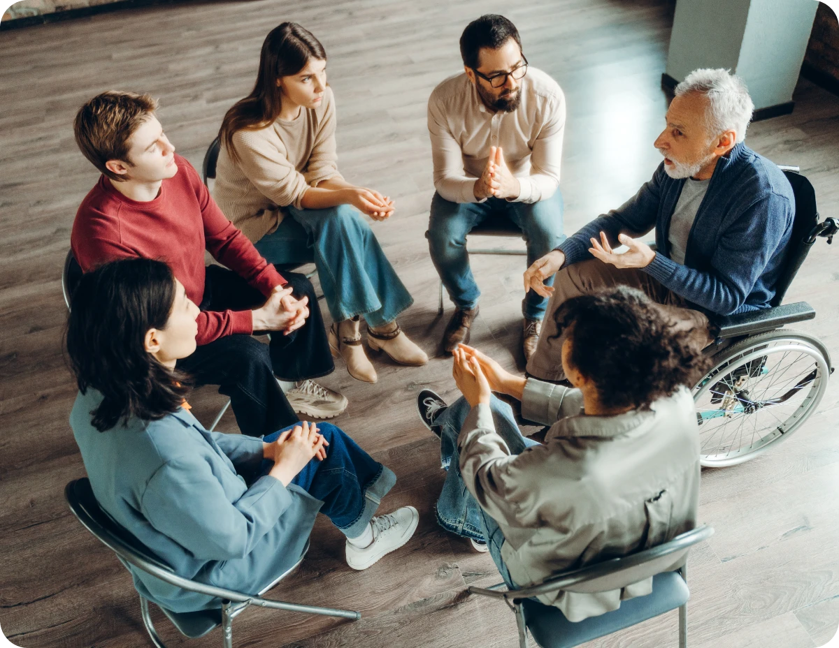 Support group session in progress